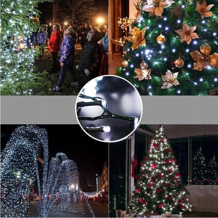 Jõulupuu valguskett, 200 LED-i, külm цена и информация | Jõulutuled | kaup24.ee