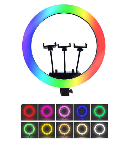 LED-rõngaslamp, Ø 36 cm, 200 cm цена и информация | Fotovalgustuse seadmed | kaup24.ee