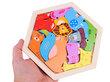 Värviline puidust puzzle - loomad hind ja info | Arendavad mänguasjad | kaup24.ee