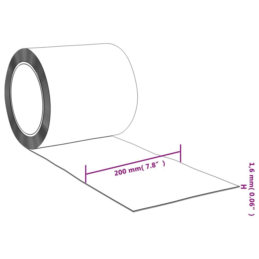 vidaXL uksekardin, sinine, 200 mm x 1,6 mm 50 m, PVC hind ja info | Ukse hinged, tarvikud | kaup24.ee