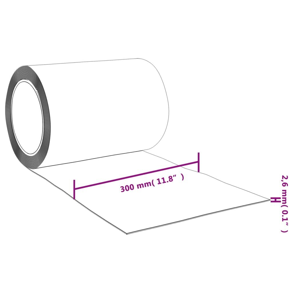 vidaXL uksekardin, läbipaistev, 300 mm x 1,6 mm 10 m, PVC hind ja info | Ukse hinged, tarvikud | kaup24.ee