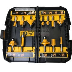 Puidufreeside komplekt Dewalt DT90016, 12 tk цена и информация | Механические инструменты | kaup24.ee