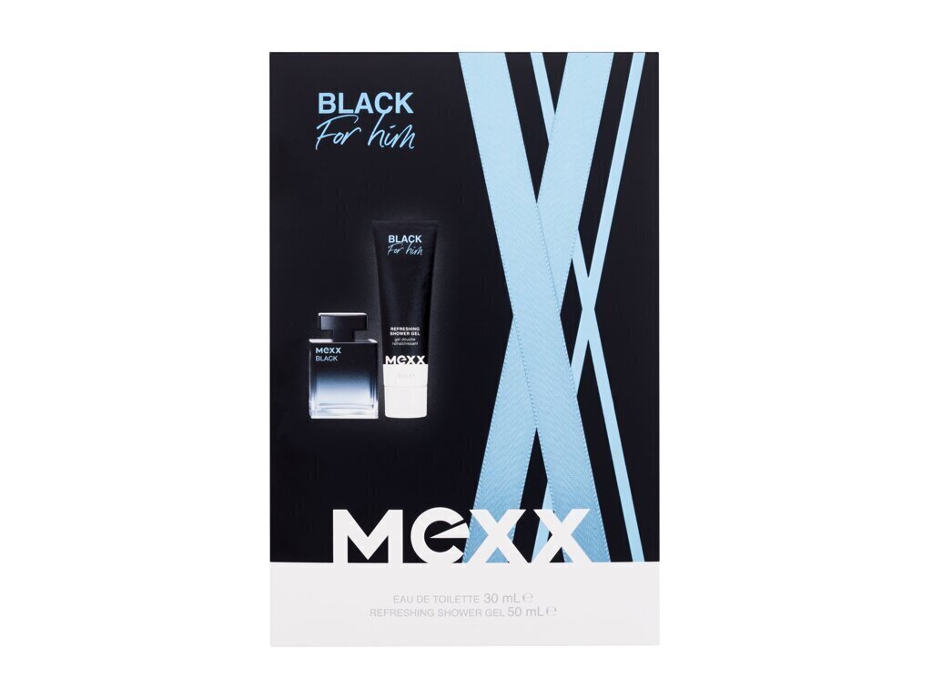 Kinkekomplekt Mexx Black Man meestele: tualettvesi EDT, 30 ml + dušigeel, 50 ml hind ja info | Meeste parfüümid | kaup24.ee