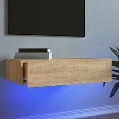 vidaXL telerialus LED-tuledega, Sonoma tamm, 60 x 35 x 15,5 cm hind ja info | TV alused | kaup24.ee