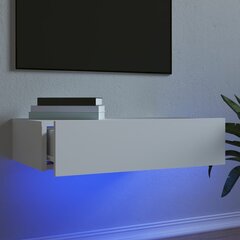 vidaXL telerialus LED-tuledega, valge, 60 x 35 x 15,5 cm цена и информация | Тумбы под телевизор | kaup24.ee