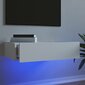 vidaXL telerialus LED-tuledega, valge, 60 x 35 x 15,5 cm hind ja info | TV alused | kaup24.ee
