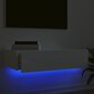 vidaXL telerialus LED-tuledega, kõrgläikega valge, 60 x 35 x 15,5 cm hind ja info | TV alused | kaup24.ee