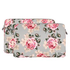 Wonder Sleeve Laptop 13-14 inches grey and roses POK042642 цена и информация | Wonder Компьютерная техника | kaup24.ee