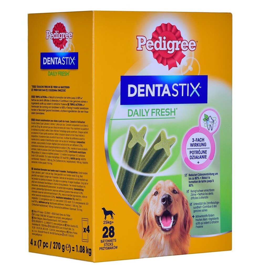 Maius koertele Pedigree Dentastix Daily Fresh, 4x270 g цена | kaup24.ee