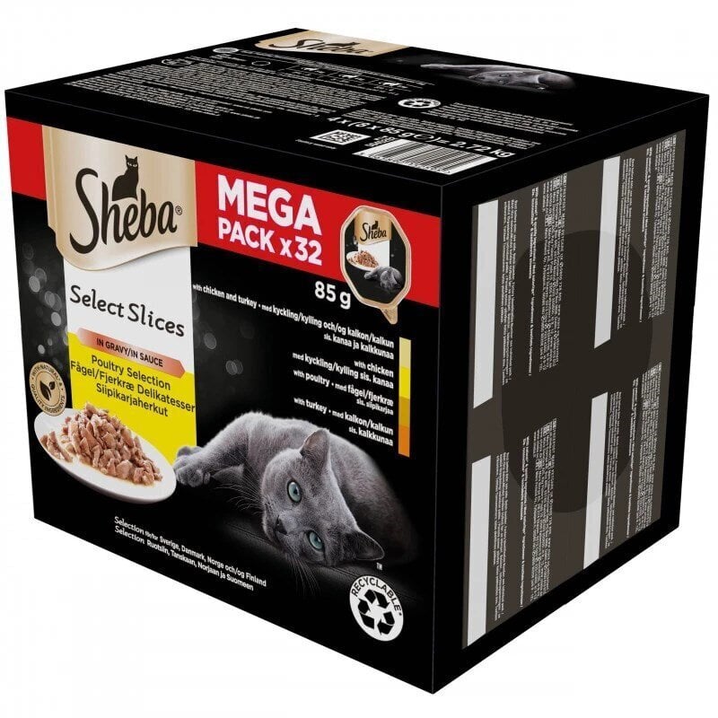 Konserv kassidele Sheba Selection Mega Pack, 32x85g цена и информация | Konservid kassidele | kaup24.ee