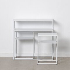 Мебель для прихожей SQUARE Металл Белый 80 x 30 x 80 cm (3 Предметы) цена и информация | Шкафчики в гостиную | kaup24.ee