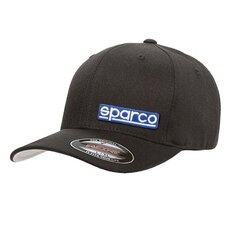 Кепка Sparco FLEXFIT Чёрный S/M цена и информация | Мужские шарфы, шапки и перчатки, Детские вязаные шерстяные шарфы теплые, толстые и универсальные, хаки | kaup24.ee