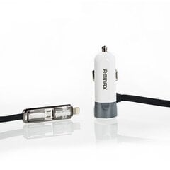 REMAX Car Charger RCC-102 - USB - 3,4A with 2 in 1 cable Micro USB, Lightning silver цена и информация | Зарядные устройства для телефонов | kaup24.ee