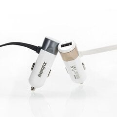 REMAX Car Charger RCC-102 - USB - 3,4A with 2 in 1 cable Micro USB, Lightning gold цена и информация | Зарядные устройства для телефонов | kaup24.ee