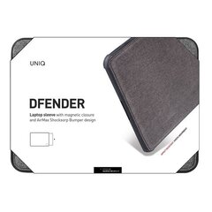 UNIQ etui Dfender laptop Sleeve 16" czarny|charcoal black цена и информация | Рюкзаки, сумки, чехлы для компьютеров | kaup24.ee