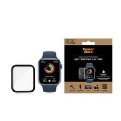 PanzerGlass Curved Apple Watch 7 45mm Antibacterial czarny|black цена и информация | Аксессуары для смарт-часов и браслетов | kaup24.ee