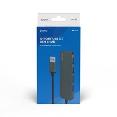 USB Centrmezgls Savio AK-53 4-Port USB 3.1 Gen 1 цена и информация | Адаптеры и USB-hub | kaup24.ee