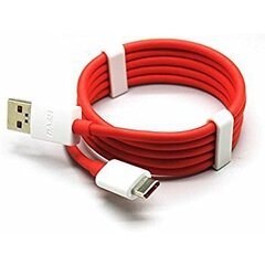 One Plus 3 3T Original Type C Data Cable White|Red (Bulk) цена и информация | Кабели и провода | kaup24.ee