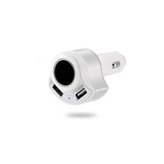 REMAX Car Charger RCC-218 Journey Series - 2xUSB + cigarette lighter socket - 24W 4,8A White цена и информация | Зарядные устройства для телефонов | kaup24.ee