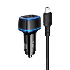 KAKU Car Charger KSC-528 Shengyu - 2xUSB - 2,8A with USB to Micro USB black цена и информация | Зарядные устройства для телефонов | kaup24.ee