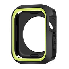 Case for Apple Watch 45mm Silicone black-green цена и информация | Аксессуары для смарт-часов и браслетов | kaup24.ee