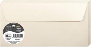 Декоративный конверт Pollen, Clairefontaine, DL (110x220мм), 120гр, глянцевый, кремовый сп. цена и информация | Конверты, открытки | kaup24.ee