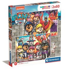 Puzzle Clementoni PawPatrol, 2 x 60 tk. цена и информация | Пазлы | kaup24.ee