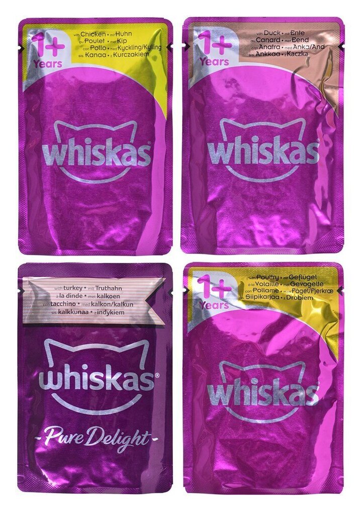 Whiskas Pure Delight komplekt kassidele, 40 x 85g цена и информация | Konservid kassidele | kaup24.ee