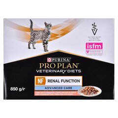 Konserv kassidele Purina Feline Veterinary Diets NF Renal Function lõhega, 10x85g цена и информация | Кошачьи консервы | kaup24.ee