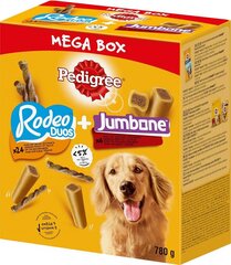 Maius koertele Pedigree Mega Box Rodeo Duos Jumbone, 780g цена и информация | Лакомства для собак | kaup24.ee