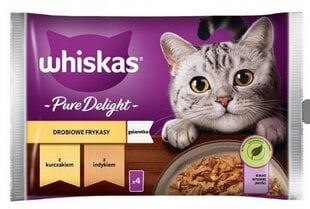 Whiskas для взрослых кошек с курицей, уткой, птицей и индейкой, 52х85 г цена и информация | Кошачьи консервы | kaup24.ee