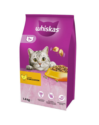 Whiskas kanaga, 6x1.4 kg hind ja info | Kuivtoit kassidele | kaup24.ee
