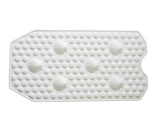 Противоскользящий коврик для ванны Shell, 40 x 73 см, белый цена и информация | Аксессуары для ванной комнаты | kaup24.ee