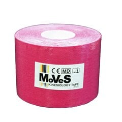 Kinesioteip MoVeS, lateksivaba, 5 cm x 5 m, roosa hind ja info | Liigesetoed ja -kaitsmed | kaup24.ee