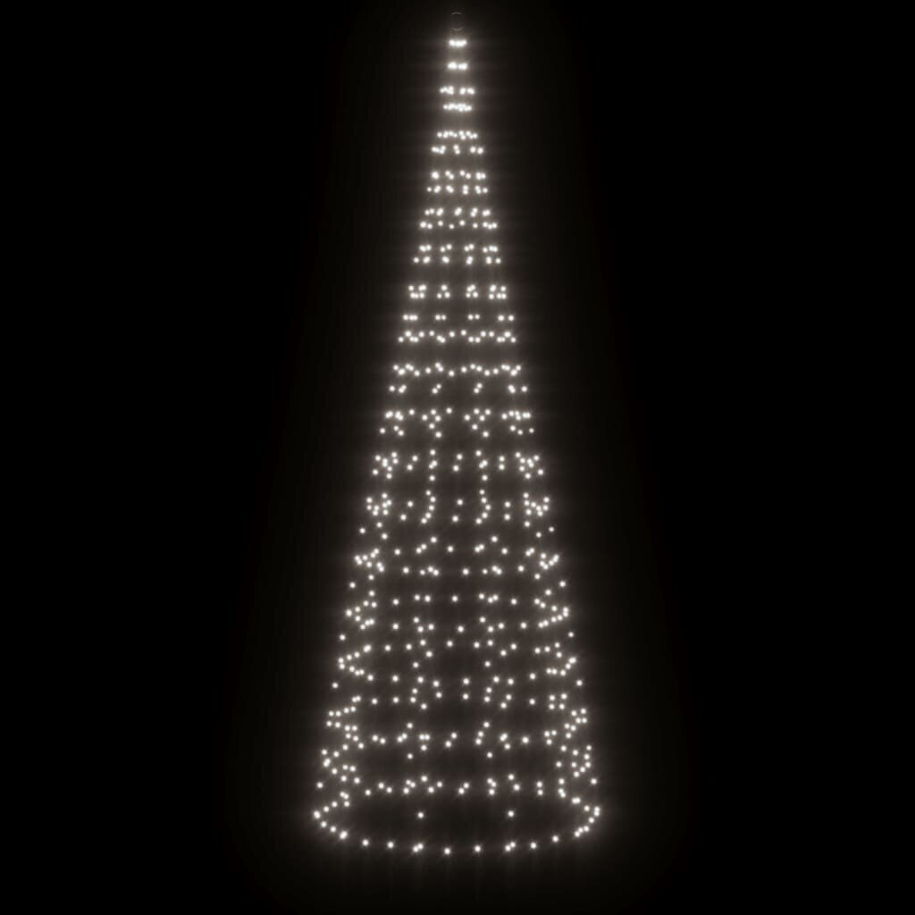 vidaXL koonuse kujuga valgustusega jõulupuu 550 LEDi külm valge 300 cm hind ja info | Jõulukaunistused | kaup24.ee