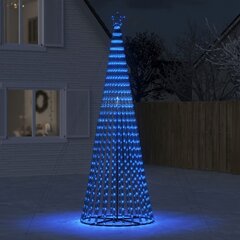 vidaXL koonusekujuline valgustusega jõulupuu, 688 LEDi, sinine 300 cm hind ja info | Jõulukaunistused | kaup24.ee