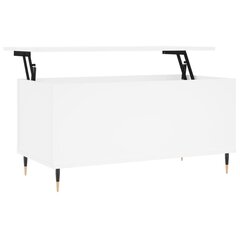 vidaXL kohvilaud, valge, 90 x 44,5 x 45 cm, tehispuit hind ja info | Diivanilauad | kaup24.ee