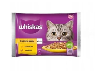 Whiskas для пожилых кошек с курицей и индейкой, 52х85 г цена и информация | Кошачьи консервы | kaup24.ee