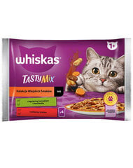 Whiskas veise- ja kanalihaga, 52x85 g hind ja info | Konservid kassidele | kaup24.ee