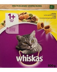 Whiskas täiskasvanud kassidele, kanaga, 5x800 g цена и информация | Сухой корм для кошек | kaup24.ee