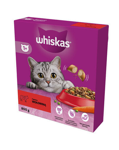 Whiskas porgandi ja hernestega, 800 g цена и информация | Kuivtoit kassidele | kaup24.ee