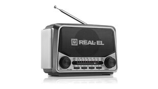 REAL-EL X-525, портативное радио, FM-радио AM/SW, USB, SD-карта, фонарик, питание от аккумулятора цена и информация | Радиоприёмники | kaup24.ee