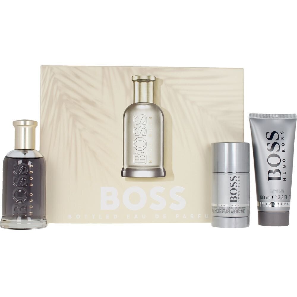 Kosmeetikakomplekt Hugo Boss meestele: parfüümvesi EDP, 100 ml + deodorant, 75 ml + dušigeel, 100 ml цена и информация | Dušigeelid, õlid | kaup24.ee