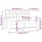 vidaXL 2-kohaline diivan patjadega, kreemjas, 120 cm, kangas цена и информация | Diivanid ja diivanvoodid | kaup24.ee