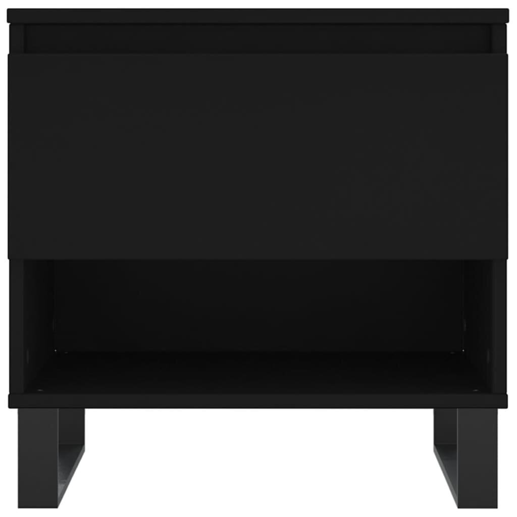 vidaXL kohvilaud, must, 50 x 46 x 50 cm, tehispuit hind ja info | Diivanilauad | kaup24.ee
