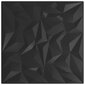 vidaXL seinapaneelid 12 tk, must, 50 x 50 cm, EPS 3 m² ametüst hind ja info | Lae-, seinakaunistus elemendid | kaup24.ee