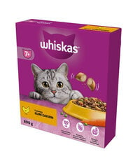 Whiskas vanematele kassidele, kanaga, 5x800 g цена и информация | Сухой корм для кошек | kaup24.ee