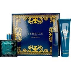 Kosmeetikakomplekt Versace meestele: tualettvesi EDT, 100 ml + dušigeel, 150 ml + tualettvesi EDT, 10 ml цена и информация | Масла, гели для душа | kaup24.ee