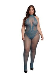 Эротический костюм Le Desir Fishnet and Lace Bodystocking Queen Size, синий цвет цена и информация | Сексуальное женское белье | kaup24.ee