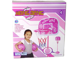 Детский баскетбольный набор, 170 см, розовый цена и информация | Уличные игры | kaup24.ee